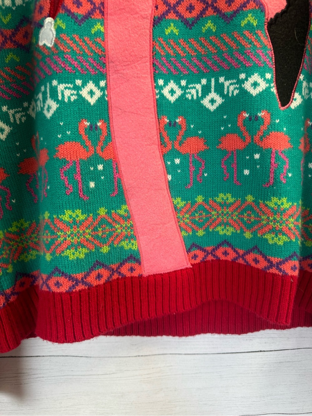 Blizzard Bay XL Flamingo Santa Ugly Christmas Sweater Tropical Holiday Coastal - Picture 8 of 11